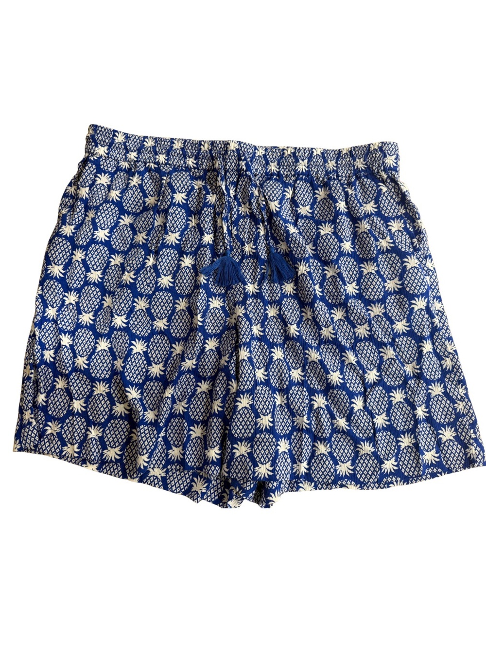 Excellent Women's Boden Bembridge Pineapple Blue Shorts Size 18